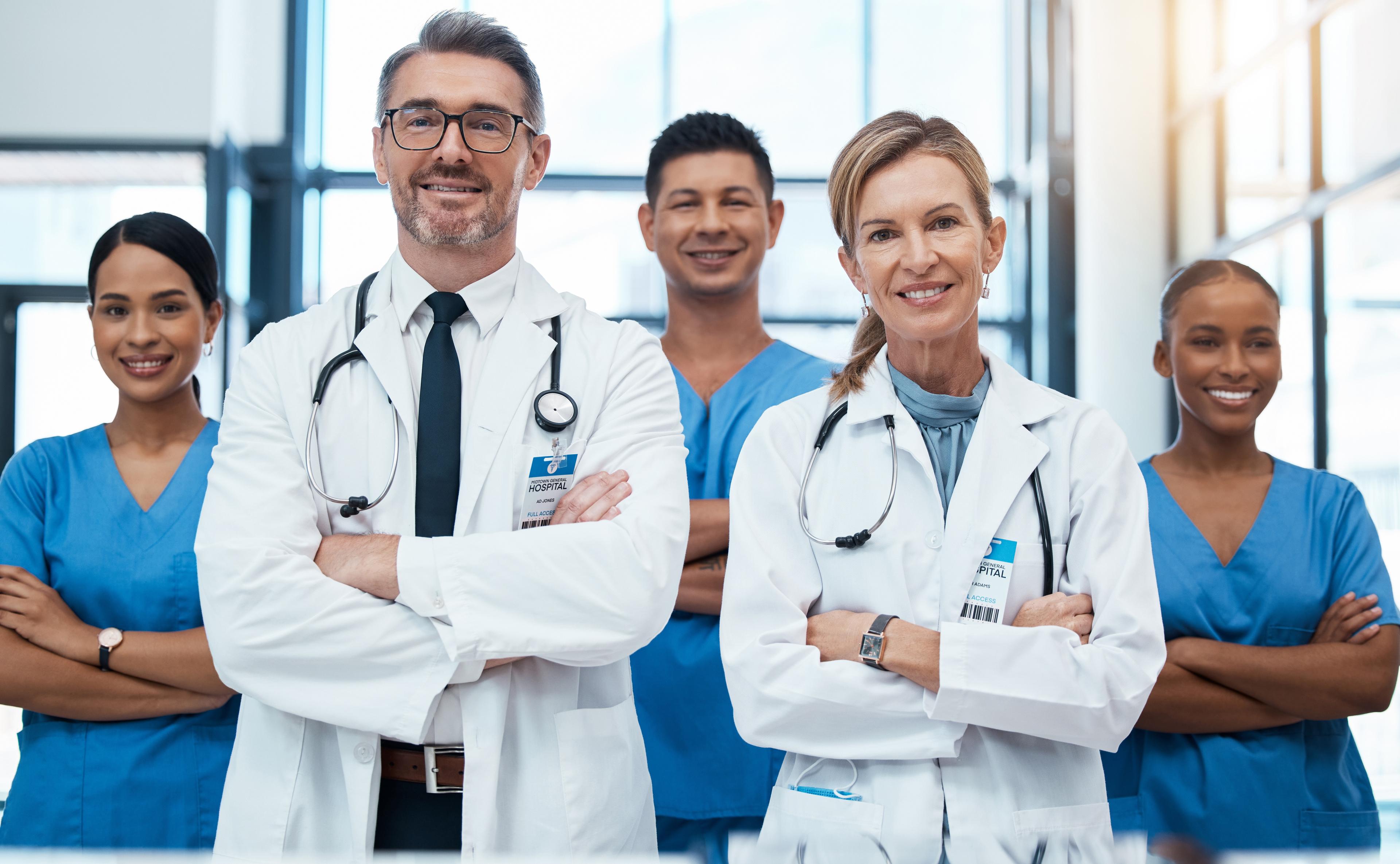Modern healthcare team