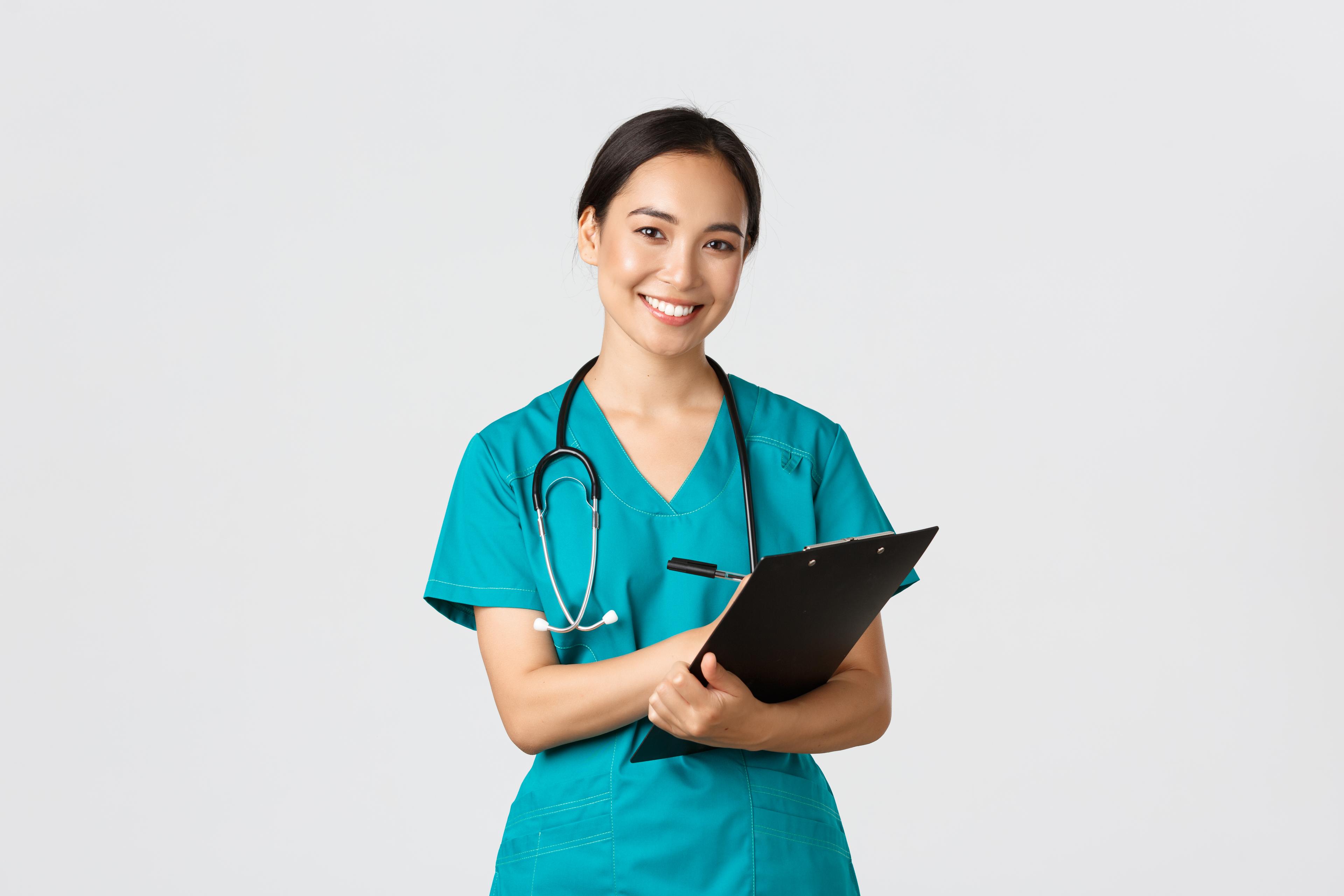 Healthcare professional with tablet